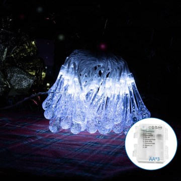 Aigostar - LED Outdoor decorative chain 50xLED/8 functions 5,3m IP44 cool white