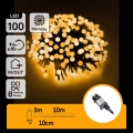 Aigostar - LED Outdoor Decorative String Lights, 100 LEDs, 8 Modes, 10 m, IP44, Warm White