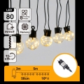 Aigostar - LED Outdoor Decorative String Lights 80xLED/8 functions 5m IP44 warm white