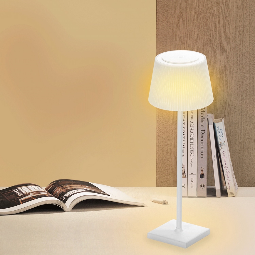 Aigostar - LED Outdoor dimmable rechargeable table lamp LED/4W/5V 3600mAh white IP54