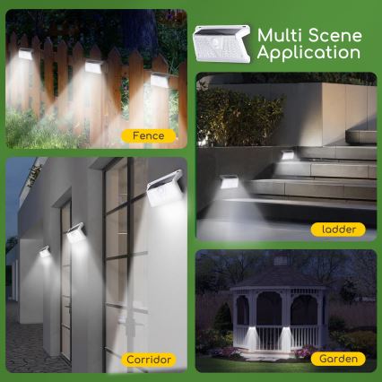 Aigostar - LED Outdoor solar light with a sensor LED/2,4W/5V IP65