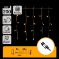 Aigostar - LED Outdoor String 200xLED/8 functions 10x0,4m IP44 warm white