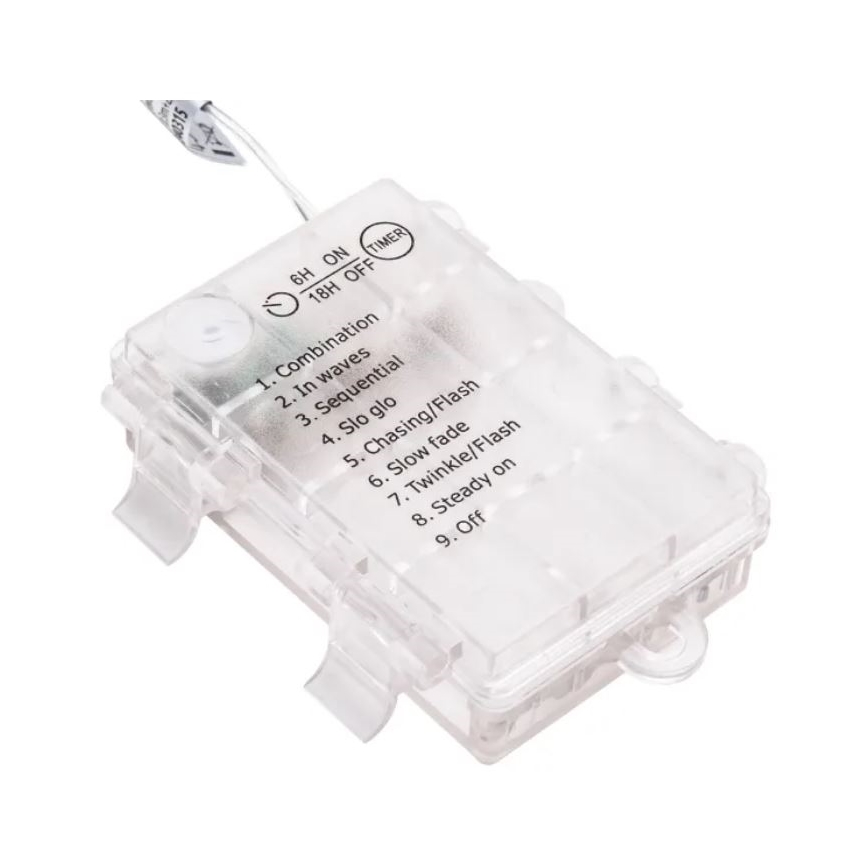 Aigostar - LED Outdoor String 25xLED/3xAA/8 functions 2.8 m IP44 multicolor