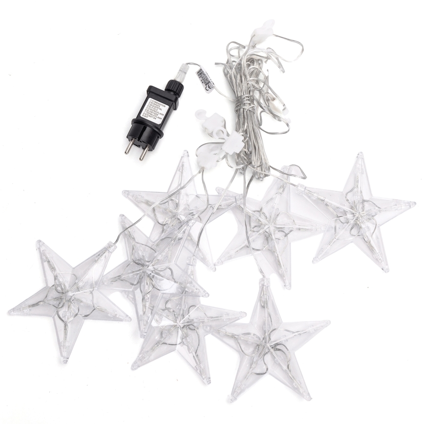 Aigostar - LED Outdoor String Lights, 70 LEDs, 1.2 x 1 m, IP44, Cool White, Star-shaped