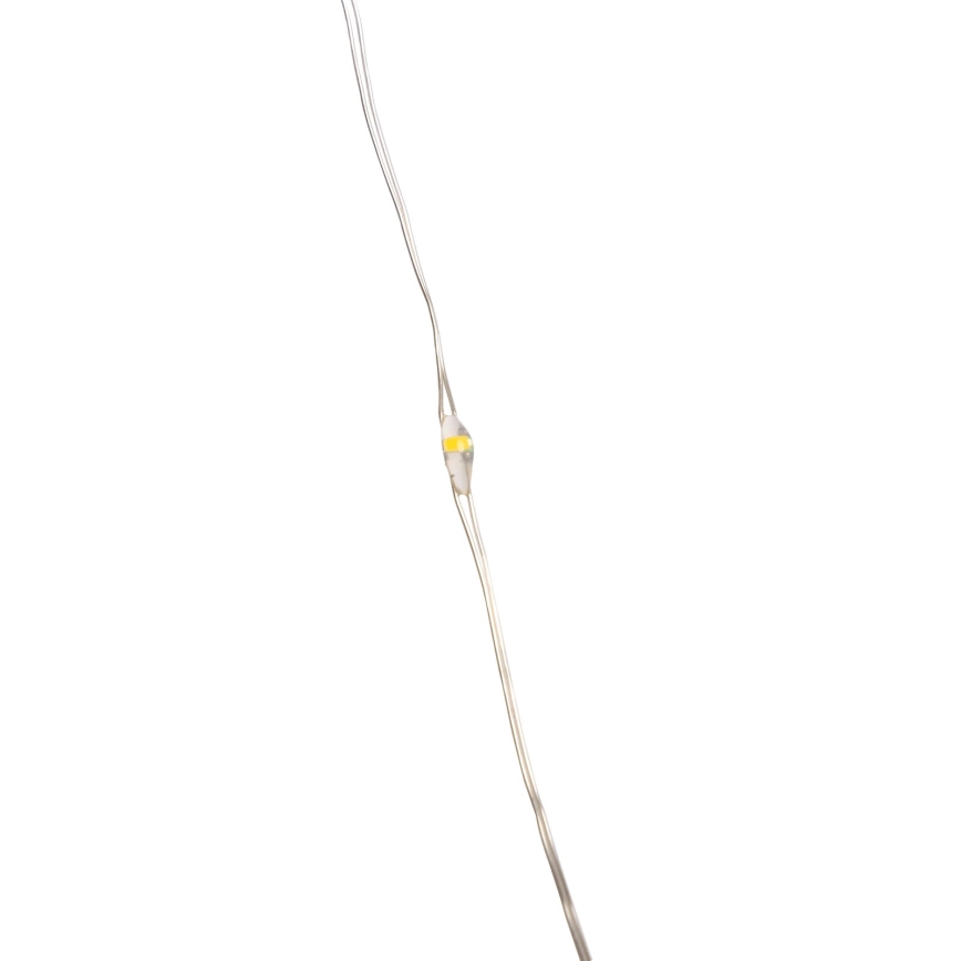 Aigostar - LED Outdoor String Lights 100 LEDs / 8 Functions 3xAA 10.3 m IP44 Warm White