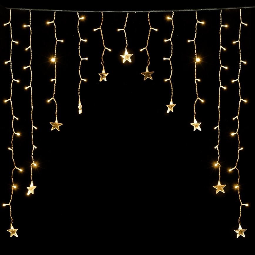 Aigostar - LED Outdoor String Lights, 168 LEDs / 8 Functions, 3 x 1.5 m, IP44, Warm White, Star-shaped
