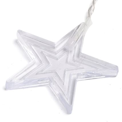 Aigostar - LED Outdoor String Lights, 168 LEDs / 8 Functions, 3 x 1.5 m, IP44, Warm White, Star-shaped