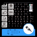 Aigostar - LED Outdoor String Lights 300xLED/8 Functions 3x1m IP44 Cool White + Remote Control