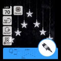 Aigostar - LED Outdoor String Lights, 70 LEDs, 1,2x1m, IP44, Cool White, Star-Shaped