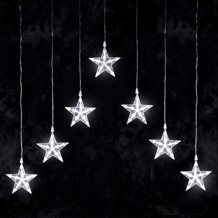 Aigostar - LED Outdoor String Lights, 70 LEDs, 1,2x1m, IP44, Cool White, Star-Shaped
