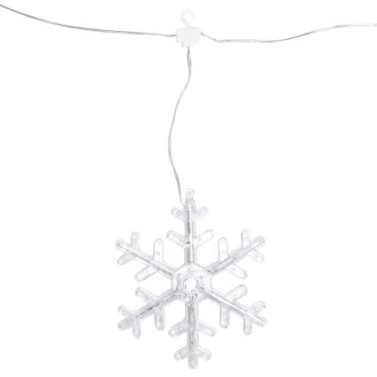 Aigostar - LED Outdoor String Lights, 84 LEDs / 8 Functions, 1,2x1m, IP44, Cool White, Snowflake Design