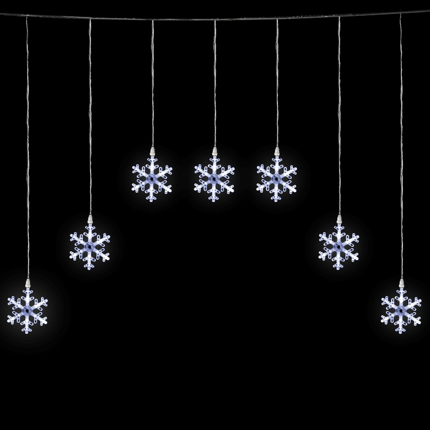 Aigostar - LED Outdoor String Lights 84xLED/8 Functions 1,2x1m IP44 Cool White Snowflakes