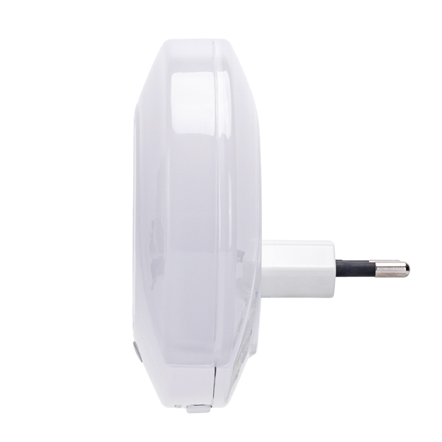 Aigostar - Plug-in LED Night Light with Dusk Sensor and USB LED/0,4W/230V