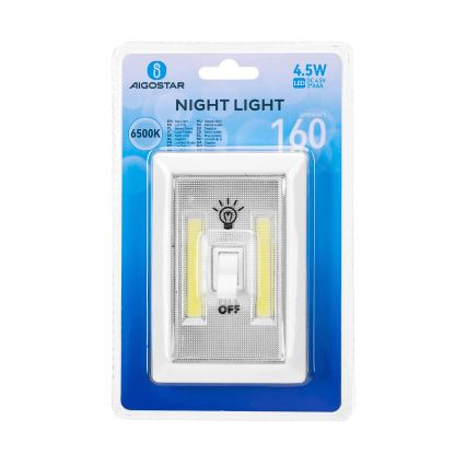 Aigostar - LED Portable Night Light LED/3xAAA 6500K