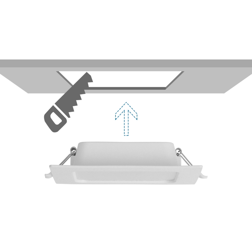 Aigostar - LED recessed ceiling light LED/6W/230V 6500K 12x12 cm white