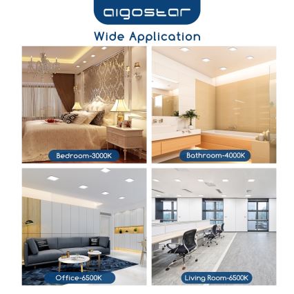 Aigostar - LED Recessed Downlight 6W/230V 4000K 12x12 cm White