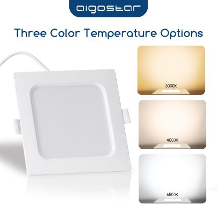 Aigostar - LED Recessed Downlight 6W/230V 4000K 12x12 cm White