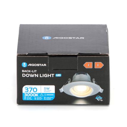 Aigostar - LED Recessed Downlight LED/5W/230V 3000K Ø 8.5 cm White