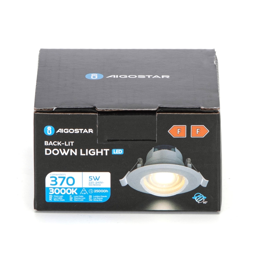 Aigostar - LED Recessed Downlight LED/5W/230V 3000K Ø 8.5 cm White