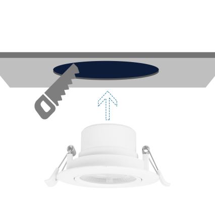 Aigostar - LED recessed downlight LED/5W/230V 4000K Ø 8,5 cm white