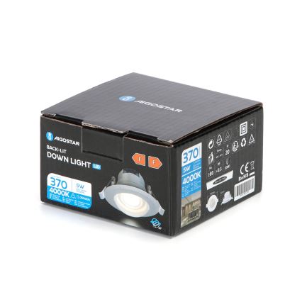 Aigostar - LED recessed downlight LED/5W/230V 4000K Ø 8,5 cm white