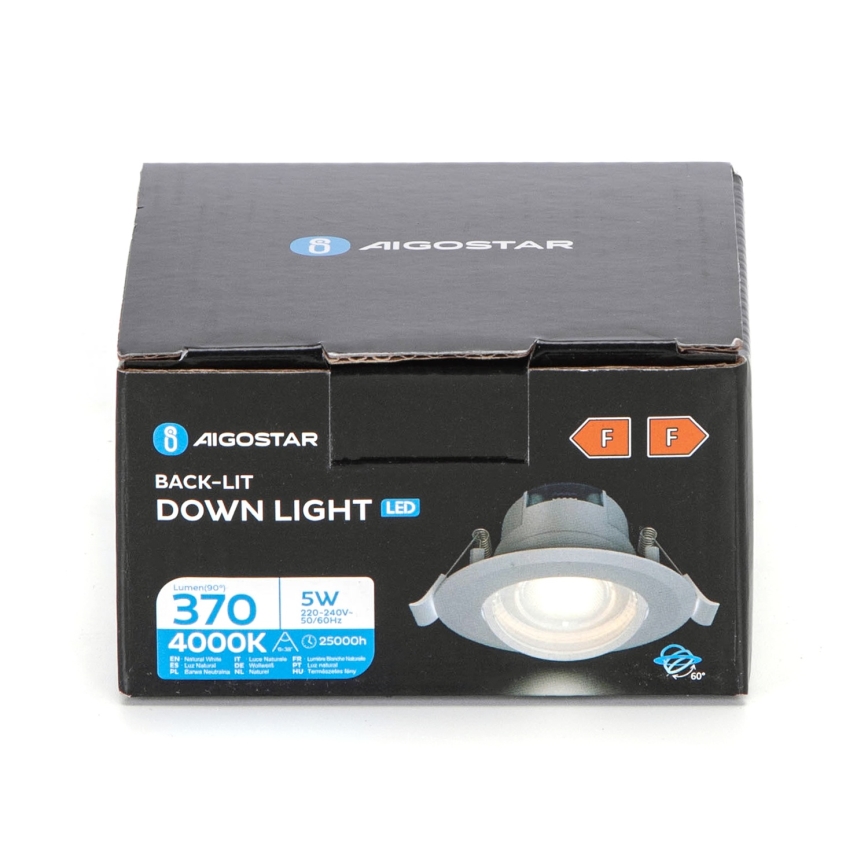 Aigostar - LED recessed downlight LED/5W/230V 4000K Ø 8,5 cm white