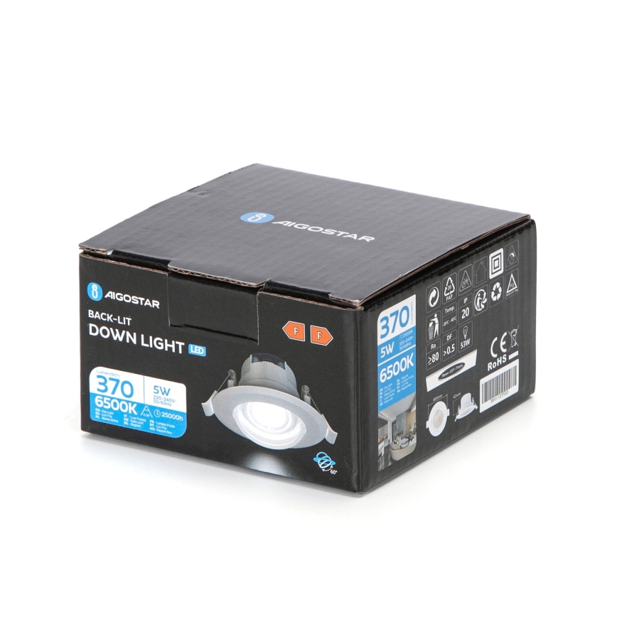 Aigostar - LED Recessed Downlight LED/5W/230V 6500K Ø 8,5 cm white