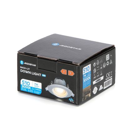 Aigostar - LED Recessed Downlight LED/7W/230V 3000K Ø 8.5 cm Warm White