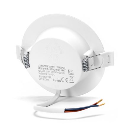 Aigostar - LED Recessed light LED/4W/230V 6500K d. 9,8 cm white