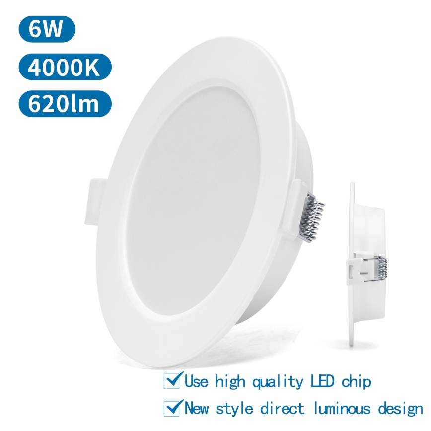 Aigostar - LED Recessed light LED/6W/230V 4000K d. 11,8 cm white