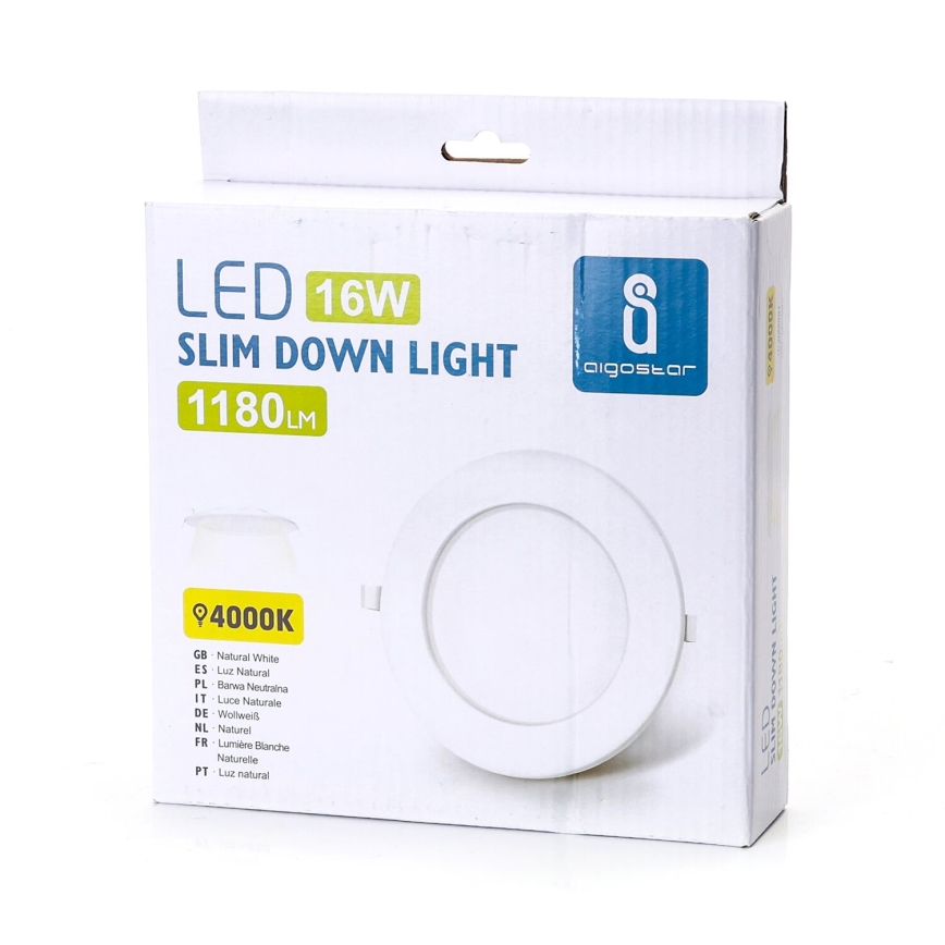 Aigostar - LED Recessed light ULTRATHIN LED/16W/230V 6000K white