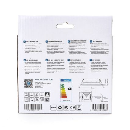Aigostar - LED Recessed light ULTRATHIN LED/6W/230V 6000K white