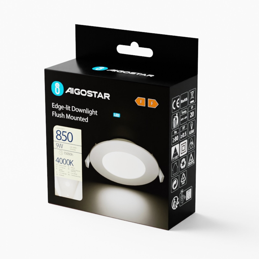 Aigostar - LED Recessed light ULTRATHIN LED/9W/230V 4000K white
