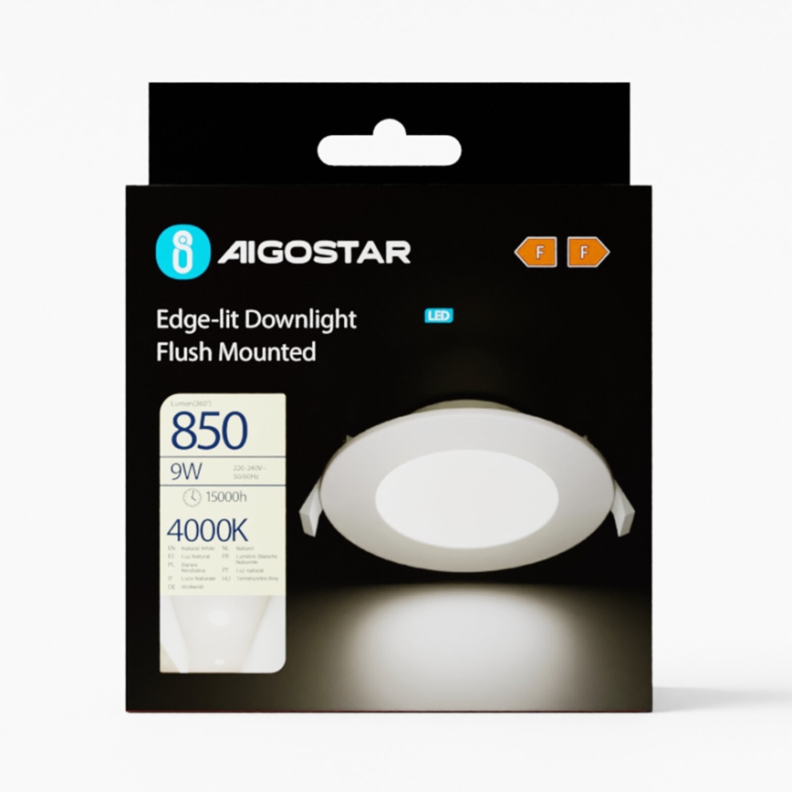 Aigostar - LED Recessed light ULTRATHIN LED/9W/230V 4000K white