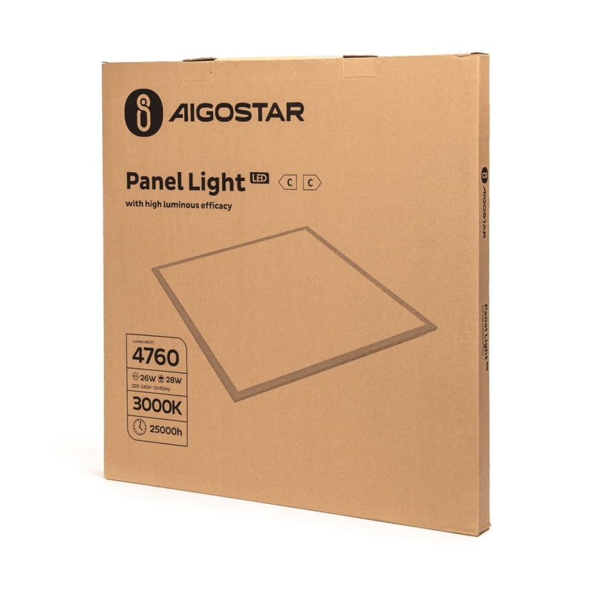Aigostar - LED Recessed panel LED/28W/230V 60x60 cm 3000K