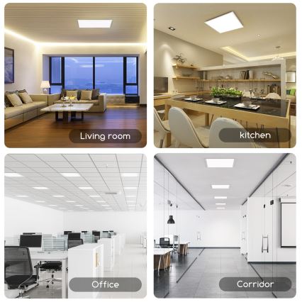 Aigostar - LED Recessed panel LED/40W/230V 3000K/4000K/6500K 60x60cm white