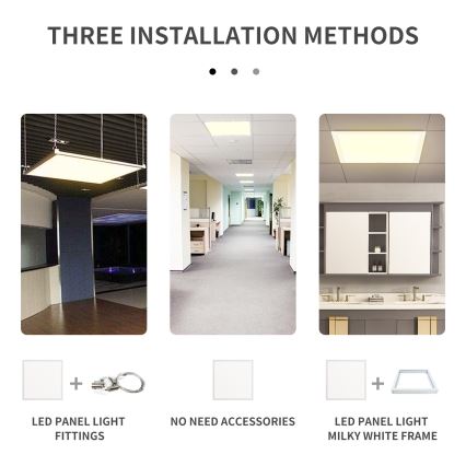 Aigostar - LED Recessed panel LED/40W/230V 6500K 60x60cm white