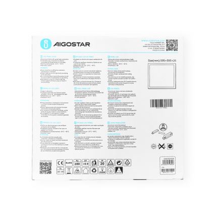 Aigostar - LED Recessed panel LED/40W/230V 6500K 60x60cm white