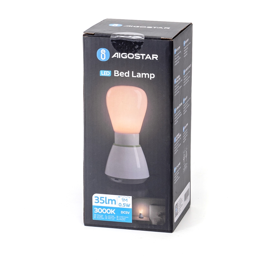 Aigostar - LED Rechargeable night light LED/0,5W/5V 3000K