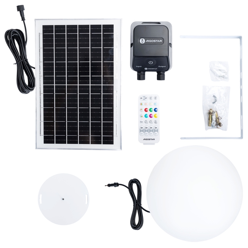 Aigostar - LED RGBW Dimmable Outdoor MESH Lamp LED/35W/3.7V 4000mAh 2700–6500K IP65 Ø 30 cm + Remote Control