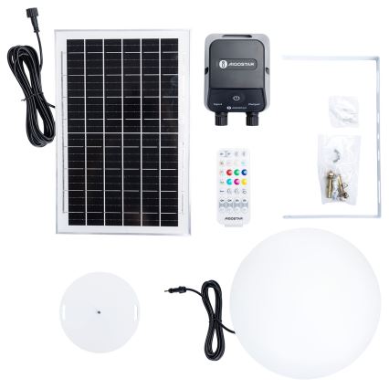 Aigostar - RGB LED Dimmable Outdoor MESH Lamp, 35W, 3.7V, 4000mAh, 2700-6500K, IP65, Ø 30 cm