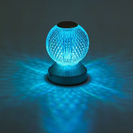 Aigostar - LED RGB Dimmable rechargeable table lamp LED/1W/5V 1800mAh 13,5 cm + remote control