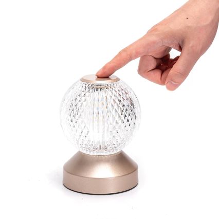 Aigostar - LED RGB Dimmable rechargeable table lamp LED/1W/5V 1800mAh 13,5 cm + remote control