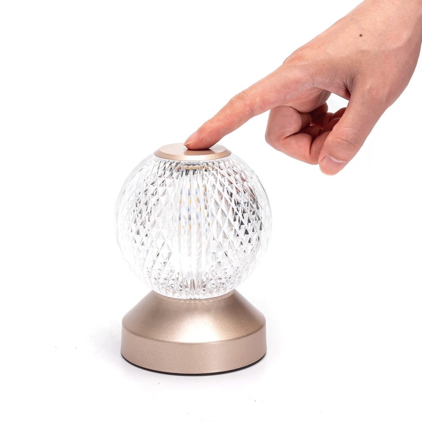 Aigostar - LED RGB Dimmable rechargeable table lamp LED/1W/5V 1800mAh 13,5 cm + remote control