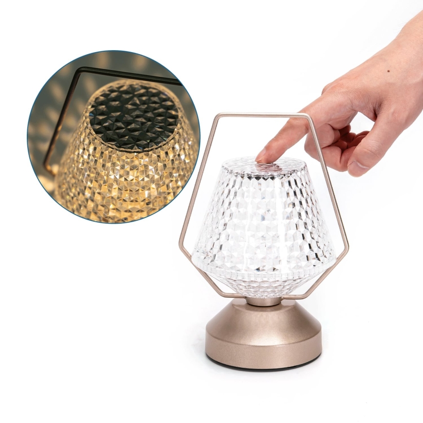 Aigostar - LED RGB Dimmable rechargeable table lamp LED/1W/5V 1800mAh 20 cm + remote control