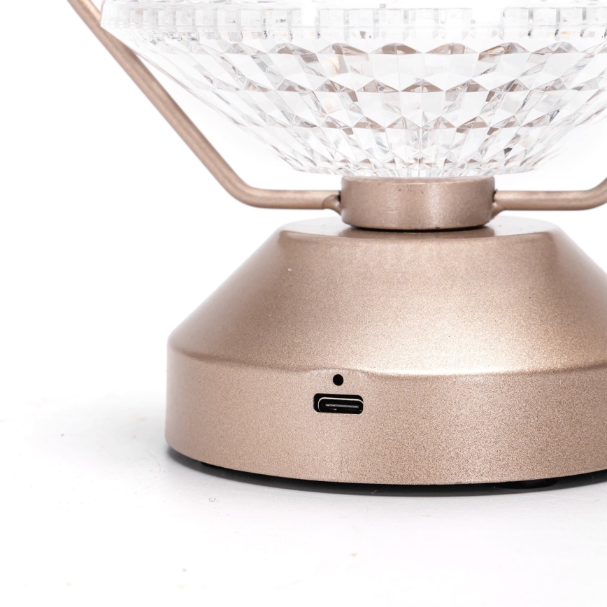 Aigostar - LED RGB Dimmable rechargeable table lamp LED/1W/5V 1800mAh 20 cm + remote control