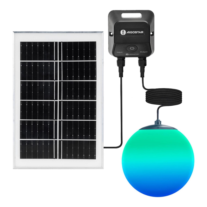 Aigostar - LED RGB Dimmable solar chandelier MESH LED/20W/3,7V 4000 mAh 2700K-6500K IP65 d. 20 cm