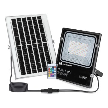 Aigostar - LED RGB Dimmable solar floodlight LED/100W/3,2V IP66 + remote control