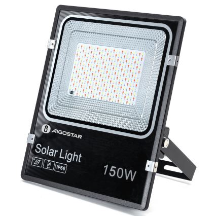 Aigostar - LED RGB Dimmable solar floodlight LED/150W/3,2V IP66 12000 mAh + remote control