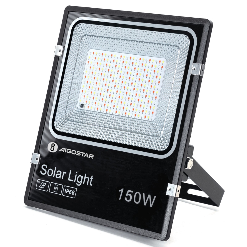 Aigostar - LED RGB Dimmable solar floodlight LED/150W/3,2V IP66 12000 mAh + remote control